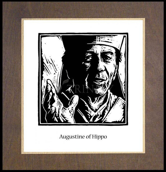 St. Augustine - Wood Plaque Premium by Julie Lonneman - Trinity Stores