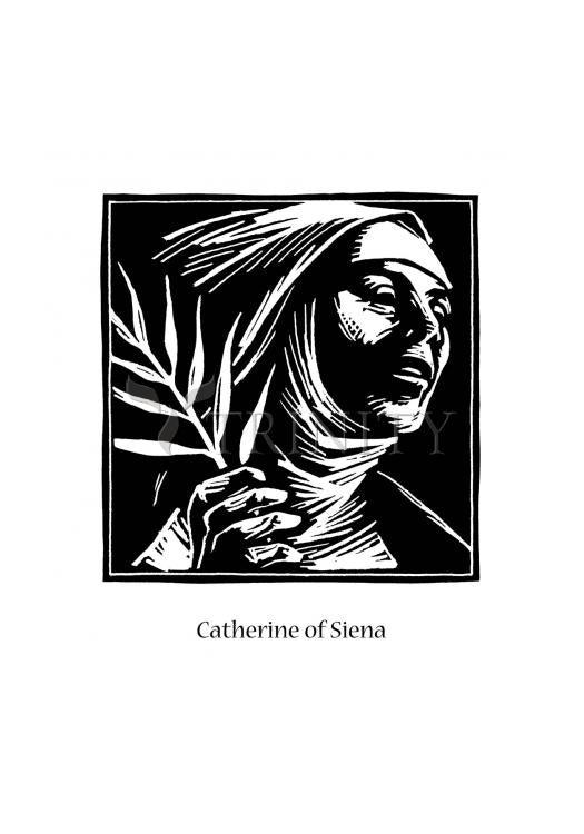 St. Catherine of Siena - Holy Card by Julie Lonneman - Trinity Stores