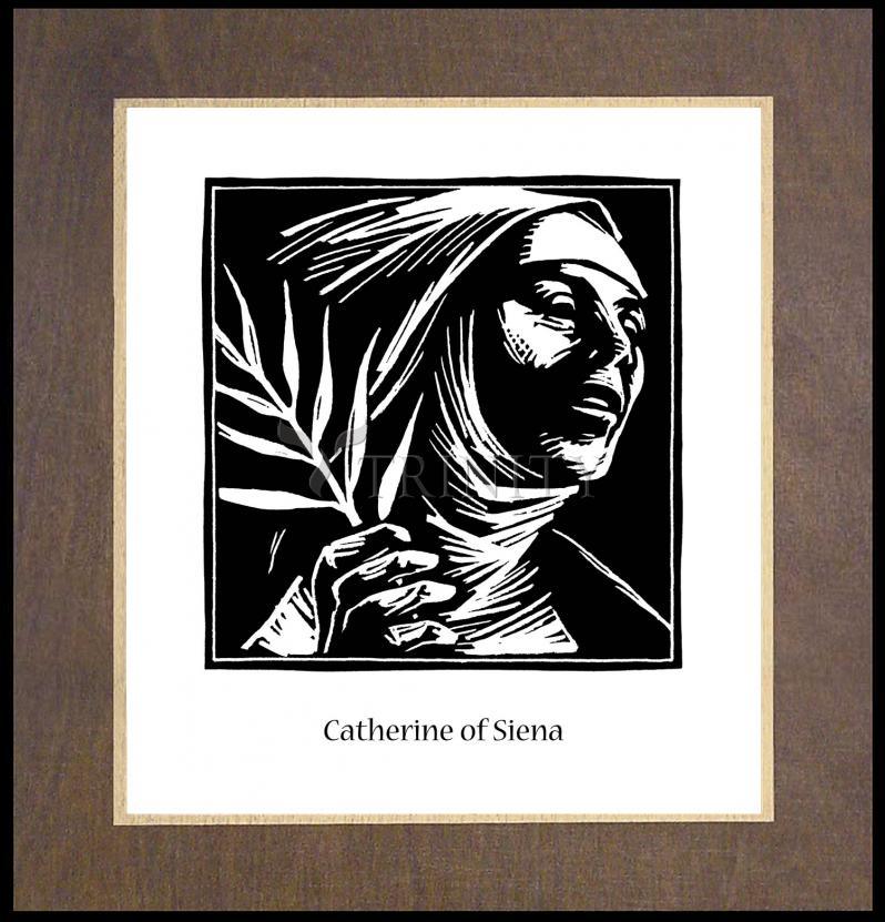 St. Catherine of Siena - Wood Plaque Premium