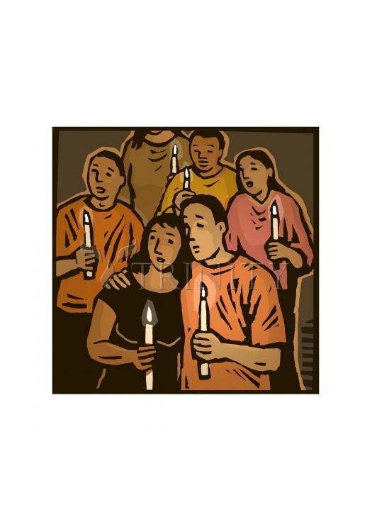 Candlelight Vigil - Holy Card by Julie Lonneman - Trinity Stores