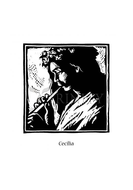 St. Cecilia - Holy Card by Julie Lonneman - Trinity Stores