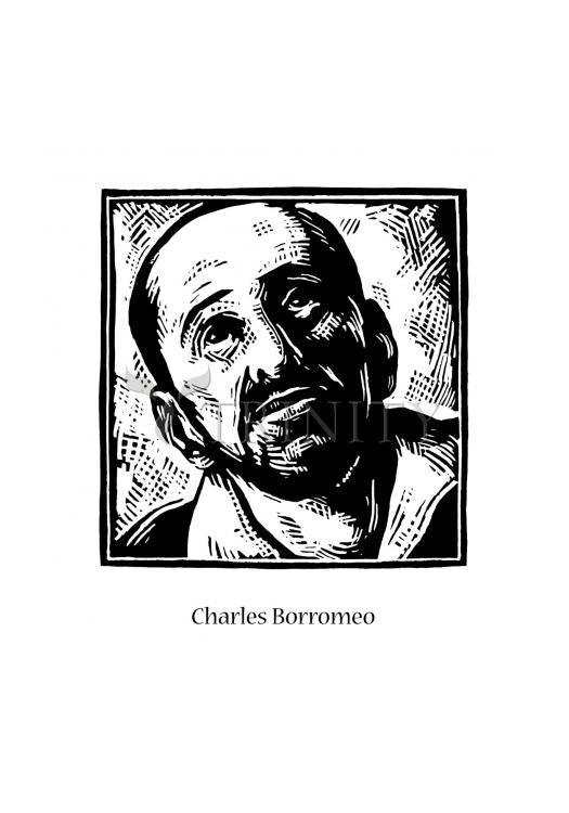 St. Charles Borromeo - Holy Card by Julie Lonneman - Trinity Stores