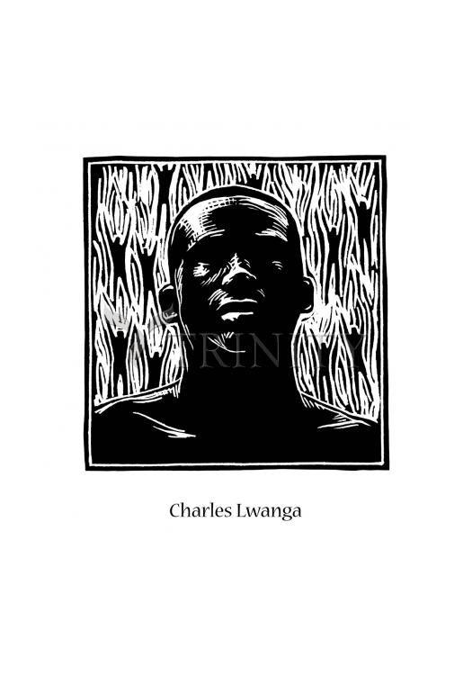 St. Charles Lwanga - Holy Card by Julie Lonneman - Trinity Stores