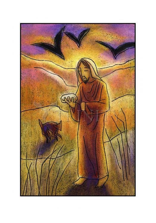 Christ in the Desert - Holy Card by Julie Lonneman - Trinity Stores