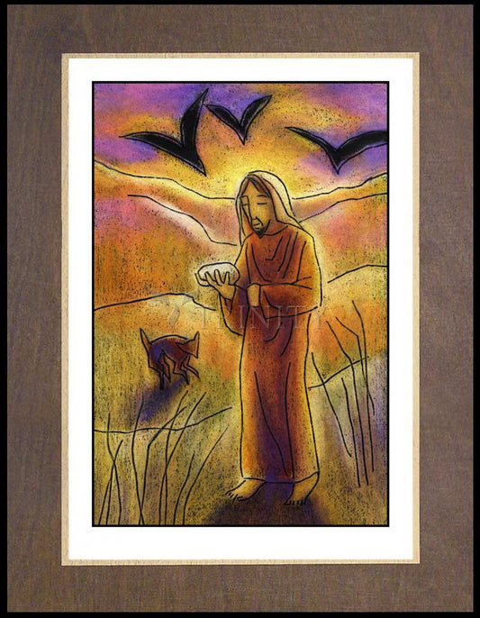 Christ in the Desert - Wood Plaque Premium by Julie Lonneman - Trinity Stores