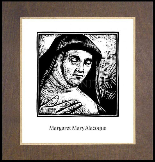 St. Margaret Mary Alacoque - Wood Plaque Premium by Julie Lonneman - Trinity Stores
