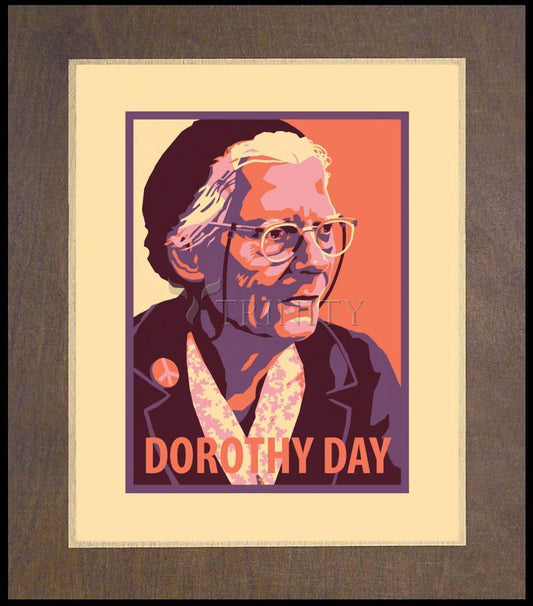 Dorothy Day, Elder - Wood Plaque Premium by Julie Lonneman - Trinity Stores