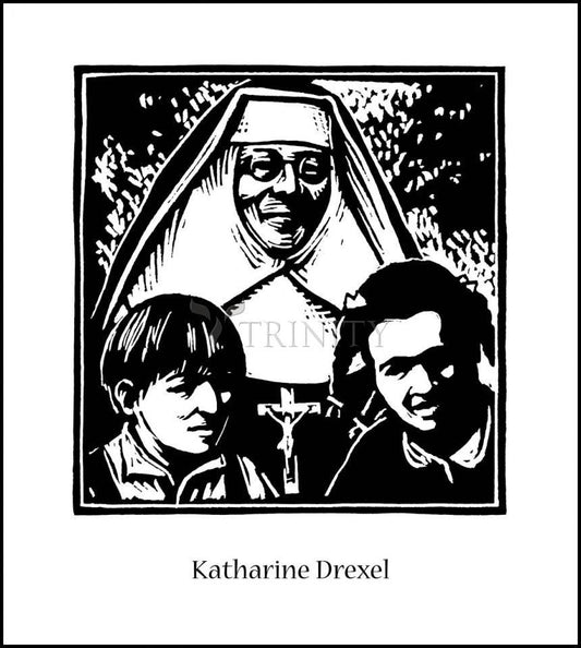 St. Katharine Drexel - Wood Plaque by Julie Lonneman - Trinity Stores