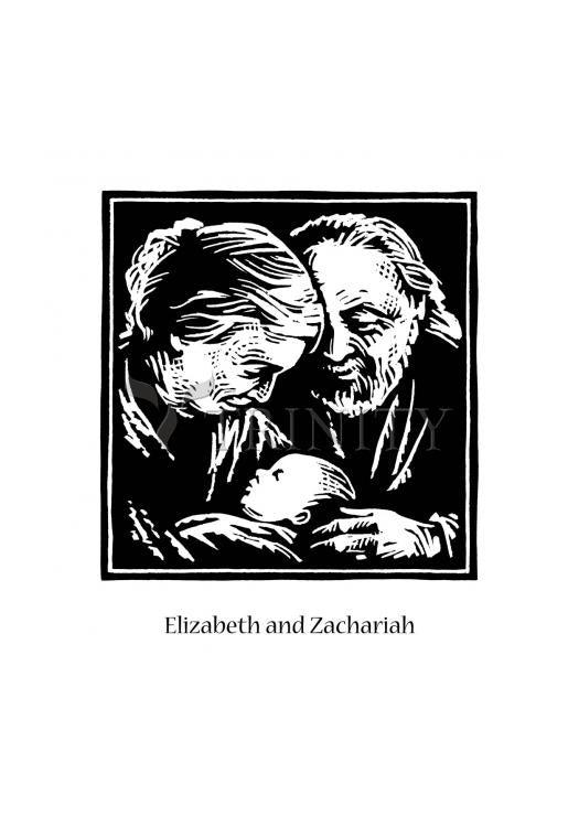 St. Elizabeth and Zachariah - Holy Card by Julie Lonneman - Trinity Stores