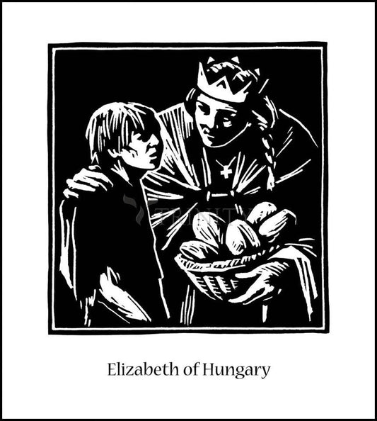 St. Elizabeth of Hungary - Wood Plaque by Julie Lonneman - Trinity Stores