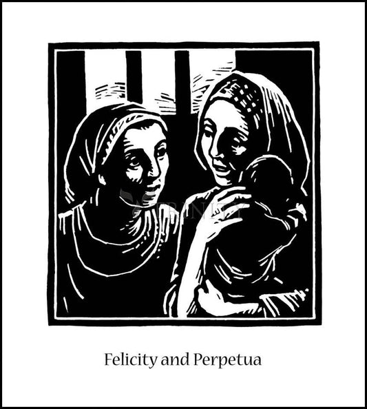 Sts. Felicity and Perpetua - Wood Plaque by Julie Lonneman - Trinity Stores