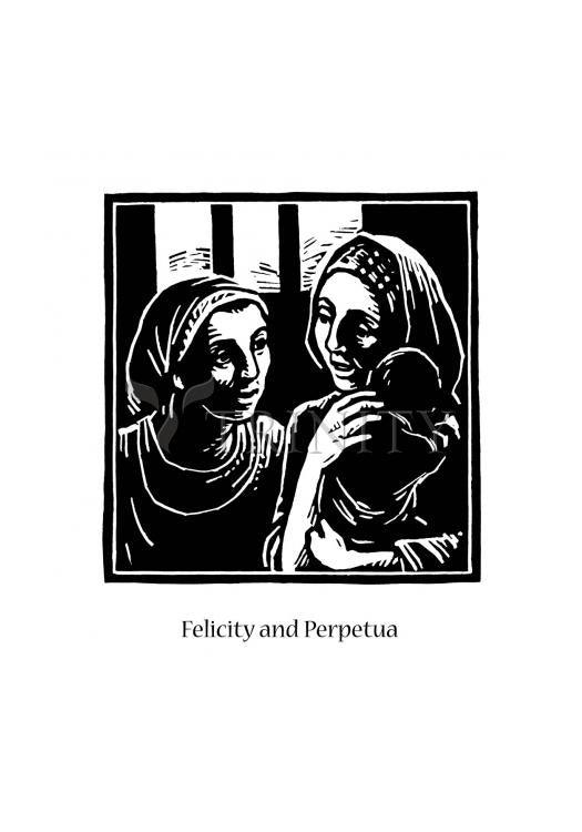 Sts. Felicity and Perpetua - Holy Card by Julie Lonneman - Trinity Stores