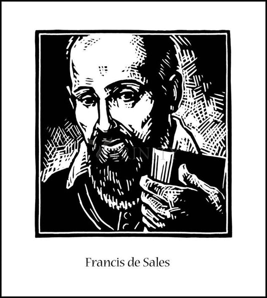 St. Francis de Sales - Wood Plaque by Julie Lonneman - Trinity Stores