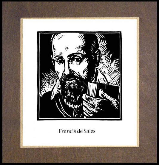 St. Francis de Sales - Wood Plaque Premium by Julie Lonneman - Trinity Stores