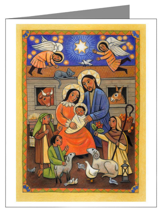 Folk Nativity - Note Card by Julie Lonneman - Trinity Stores