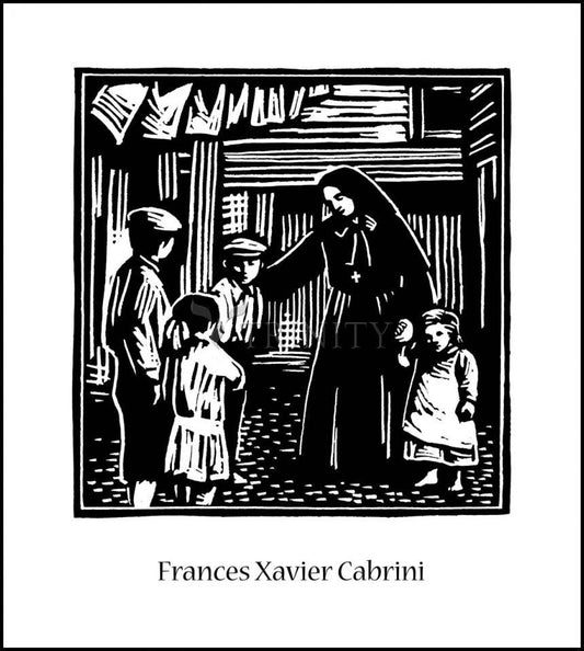 St. Frances Xavier Cabrini - Wood Plaque by Julie Lonneman - Trinity Stores