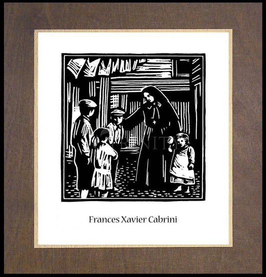 St. Frances Xavier Cabrini - Wood Plaque Premium by Julie Lonneman - Trinity Stores