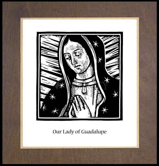 Our Lady of Guadalupe - Wood Plaque Premium by Julie Lonneman - Trinity Stores