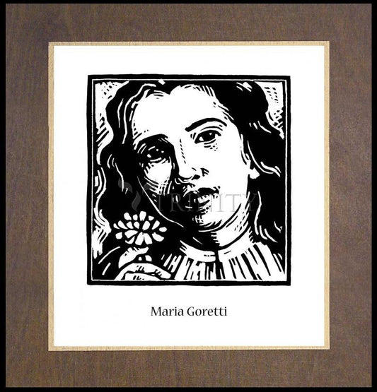 St. Maria Goretti - Wood Plaque Premium by Julie Lonneman - Trinity Stores