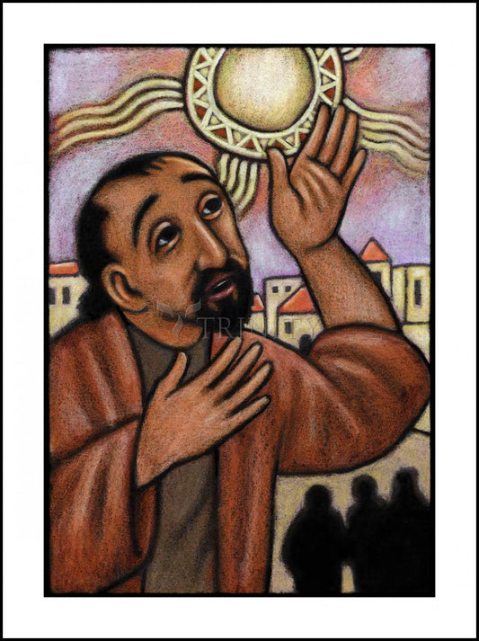 Lent, 4th Sunday - Healing of the Blind Man - Wood Plaque by Julie Lonneman - Trinity Stores