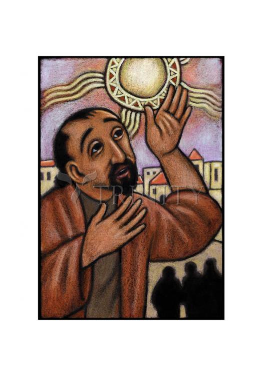 Lent, 4th Sunday - Healing of the Blind Man - Holy Card by Julie Lonneman - Trinity Stores