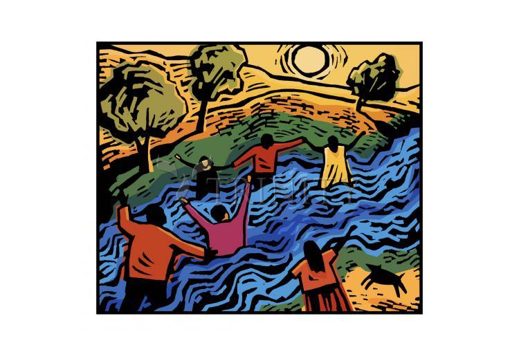 Healing River - Holy Card by Julie Lonneman - Trinity Stores