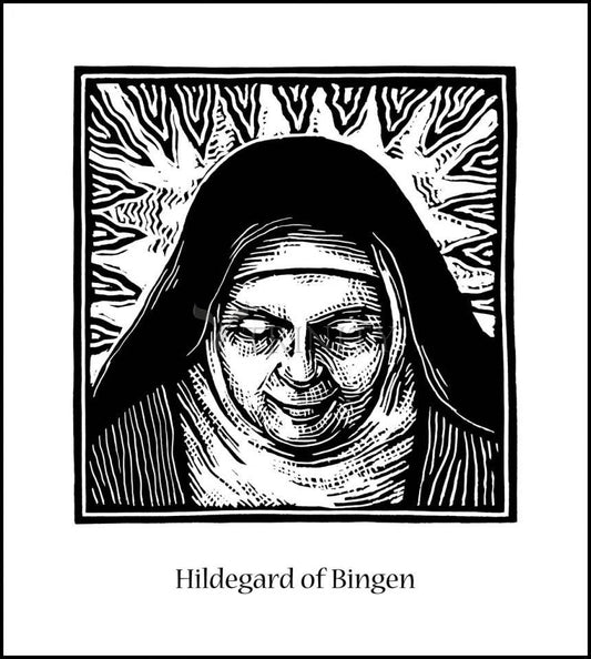 St. Hildegard of Bingen - Wood Plaque by Julie Lonneman - Trinity Stores