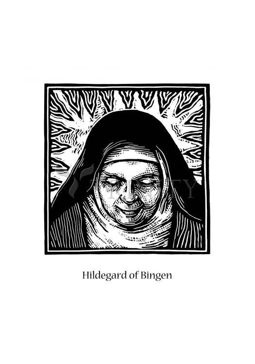 St. Hildegard of Bingen - Holy Card by Julie Lonneman - Trinity Stores