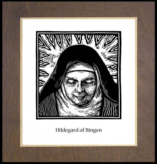 St. Hildegard of Bingen - Wood Plaque Premium by Julie Lonneman - Trinity Stores
