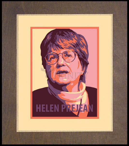 Sr. Helen Prejean - Wood Plaque Premium by Julie Lonneman - Trinity Stores