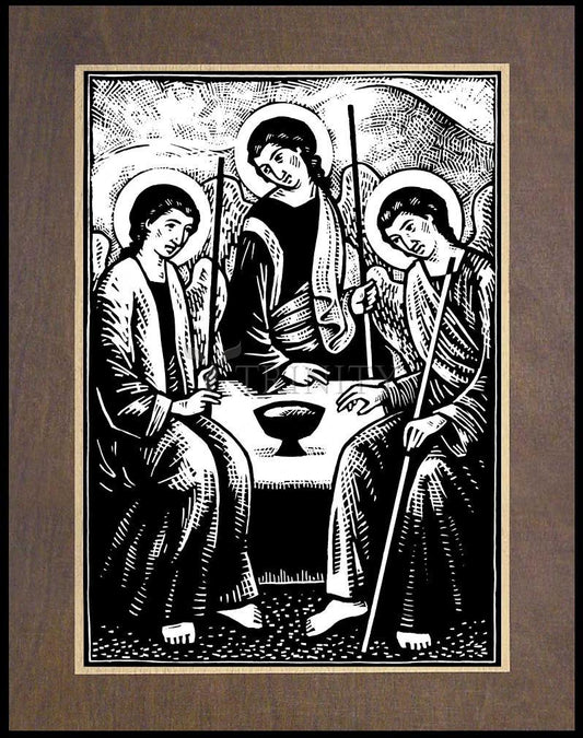 Holy Visitors (After Rublev) - Wood Plaque Premium by Julie Lonneman - Trinity Stores
