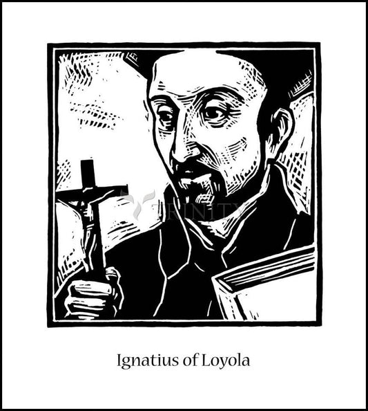 St. Ignatius Loyola - Wood Plaque by Julie Lonneman - Trinity Stores
