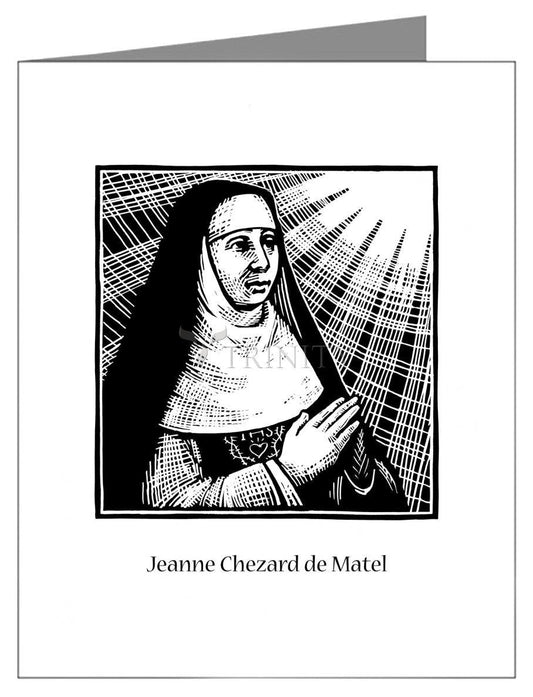 Ven. Jeanne Chézard de Matel - Note Card Custom Text by Julie Lonneman - Trinity Stores