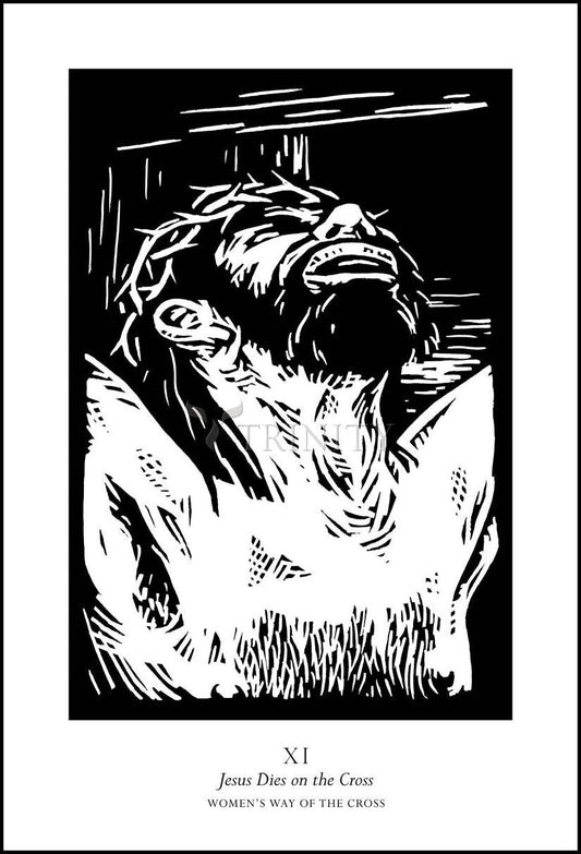 Women's Stations of the Cross 11 - Jesus Dies on the Cross - Wood Plaque by Julie Lonneman - Trinity Stores