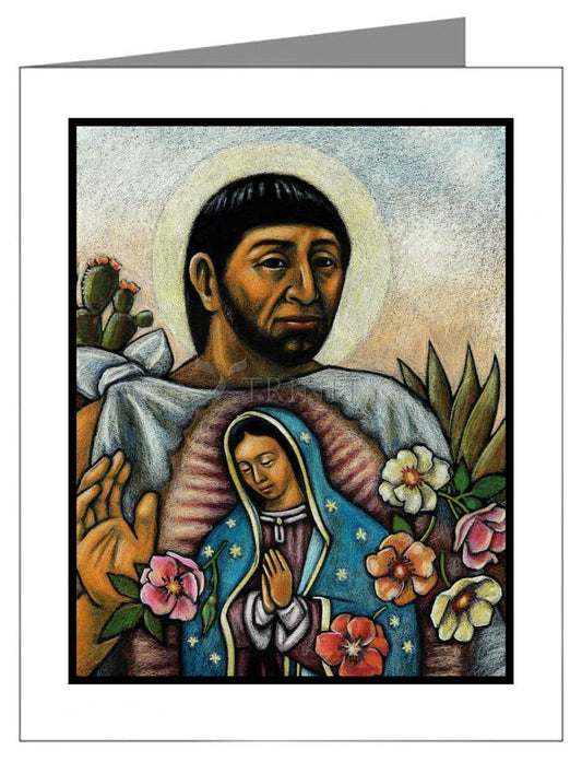 St. Juan Diego and the Virgin's Image - Note Card Custom Text by Julie Lonneman - Trinity Stores