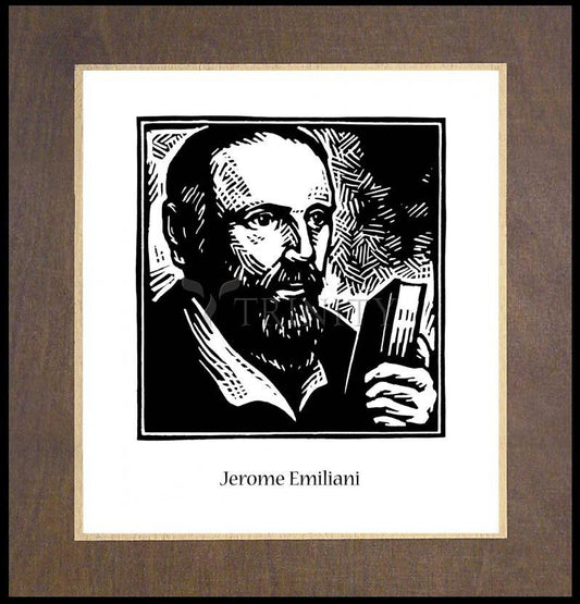St. Jerome Emiliani - Wood Plaque Premium by Julie Lonneman - Trinity Stores