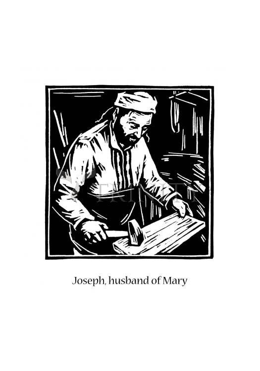 St. Joseph, husband of Mary - Holy Card by Julie Lonneman - Trinity Stores