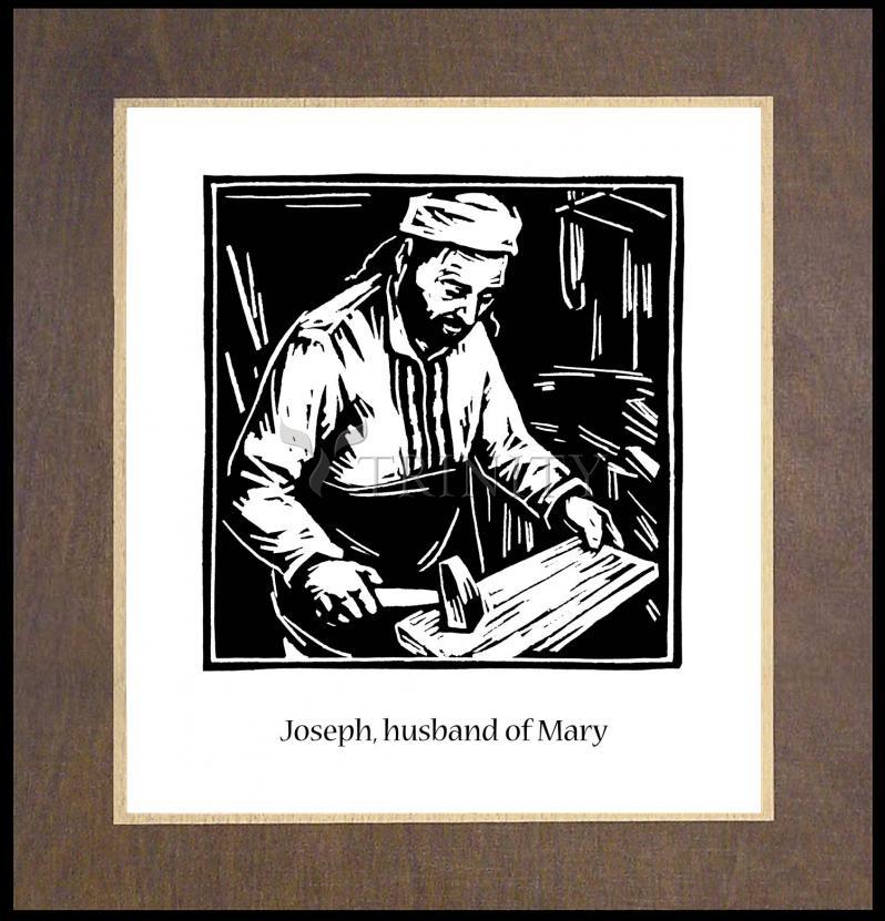 St. Joseph, husband of Mary - Wood Plaque Premium by Julie Lonneman - Trinity Stores