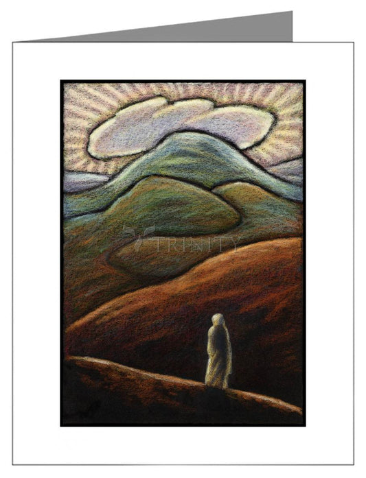 Lent, 1st Sunday - Jesus in the Desert - Note Card by Julie Lonneman - Trinity Stores