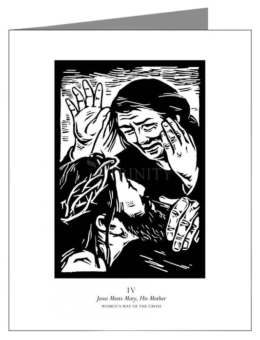 Women's Stations of the Cross 04 - Jesus Meets Mary, His Mother - Note Card by Julie Lonneman - Trinity Stores