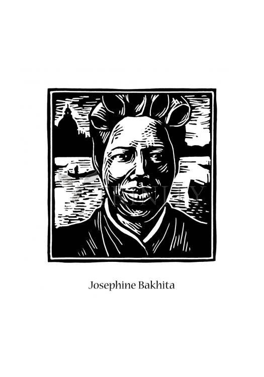St. Josephine Bakhita - Holy Card by Julie Lonneman - Trinity Stores
