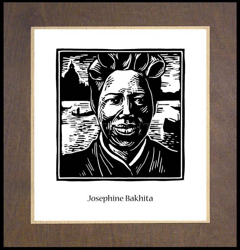 St. Josephine Bakhita - Wood Plaque Premium by Julie Lonneman - Trinity Stores