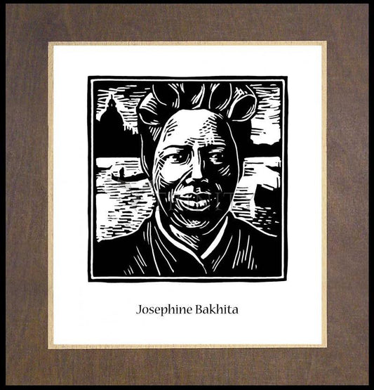 St. Josephine Bakhita - Wood Plaque Premium by Julie Lonneman - Trinity Stores