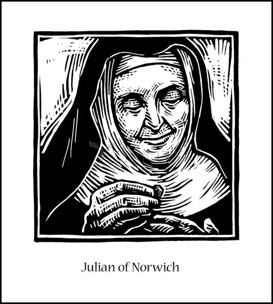 Julian of Norwich - Wood Plaque by Julie Lonneman - Trinity Stores