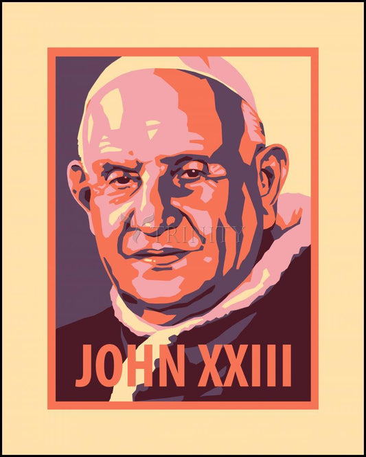 St. John XXIII - Wood Plaque by Julie Lonneman - Trinity Stores