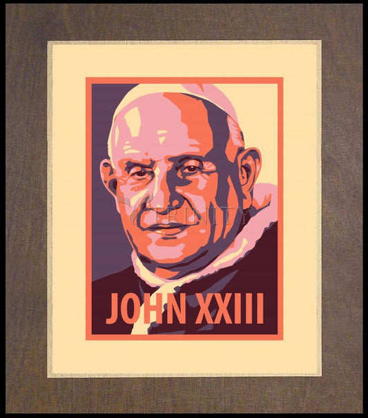 St. John XXIII - Wood Plaque Premium by Julie Lonneman - Trinity Stores
