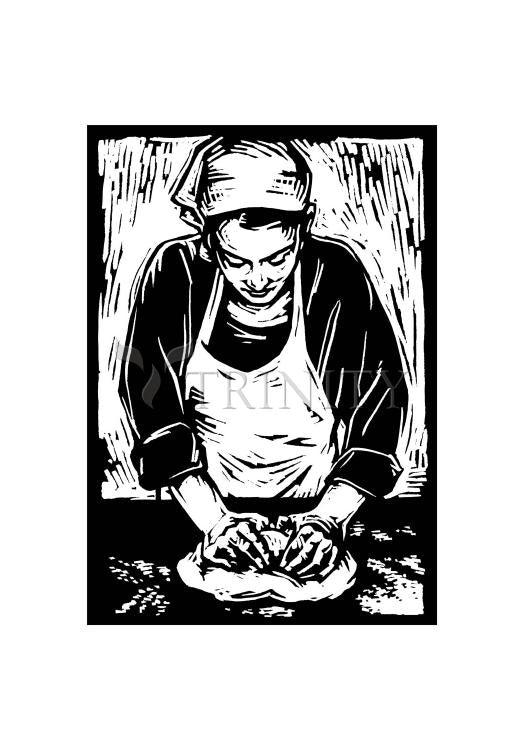 Kneading Dough - Holy Card by Julie Lonneman - Trinity Stores