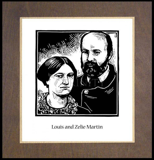 Sts. Louis and Zélie Martin - Wood Plaque Premium by Julie Lonneman - Trinity Stores