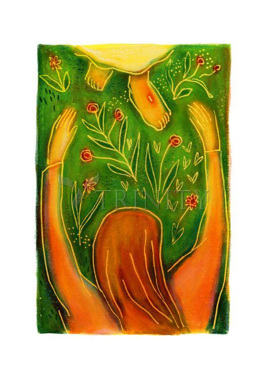 St. Magdalene at Easter - Holy Card by Julie Lonneman - Trinity Stores
