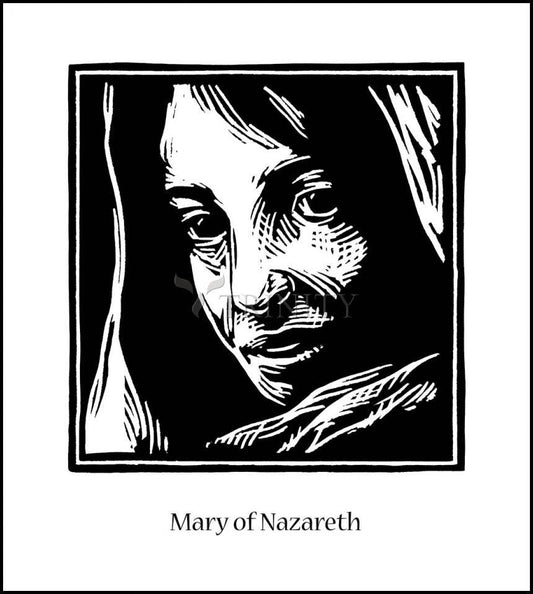 Mary of Nazareth - Wood Plaque by Julie Lonneman - Trinity Stores